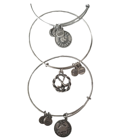 Lot of 6 Alex and Ani Silver Color Bracelets - Picture 2 of 3